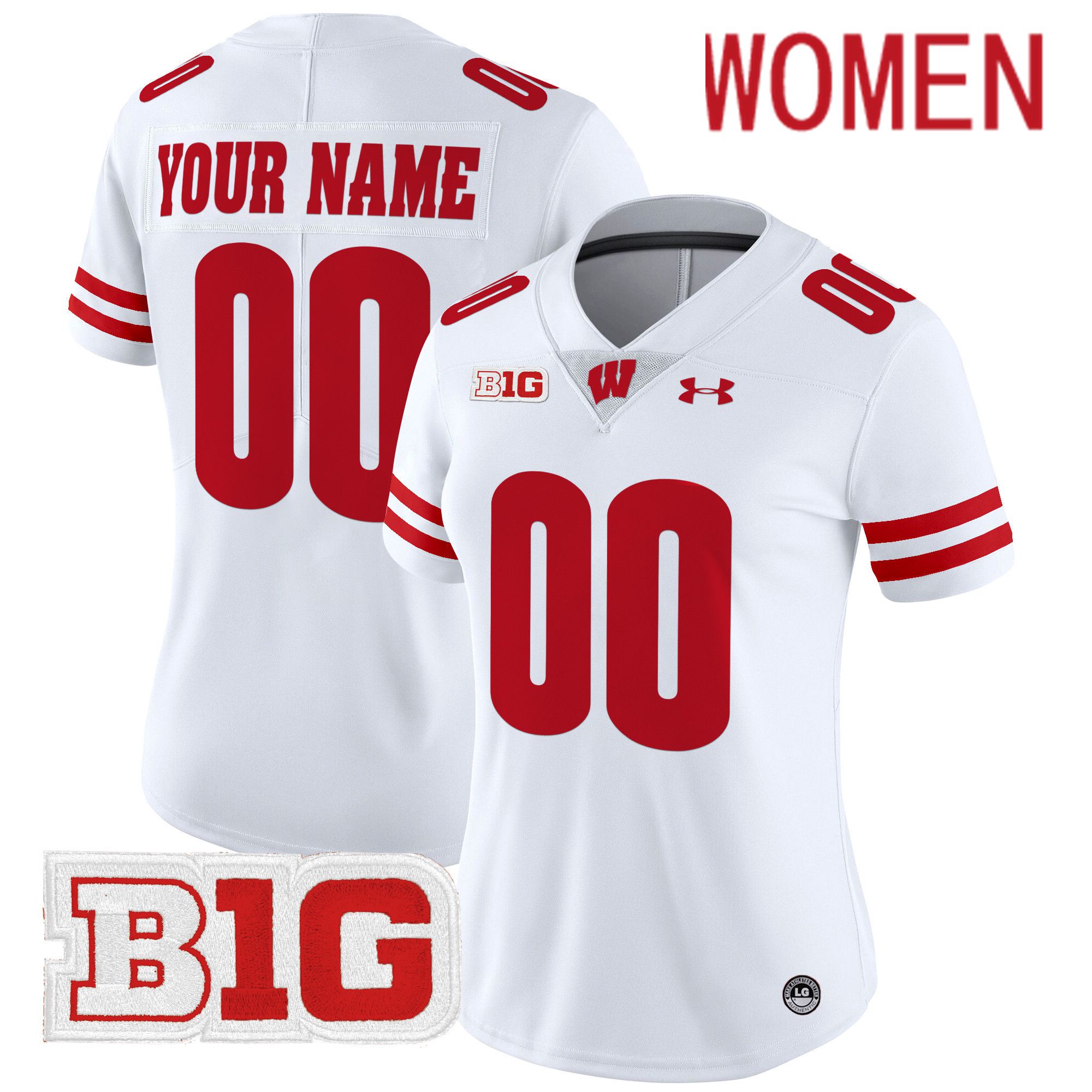 Women Wisconsin Badgers White 2024 Vapor Limited Custom NCAA Jersey